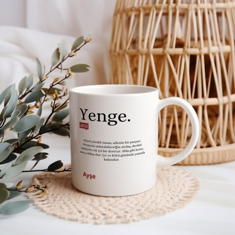 Personalisierte Lugat Keramiktasse „Yenge“ – Osmanisch & Türkisch