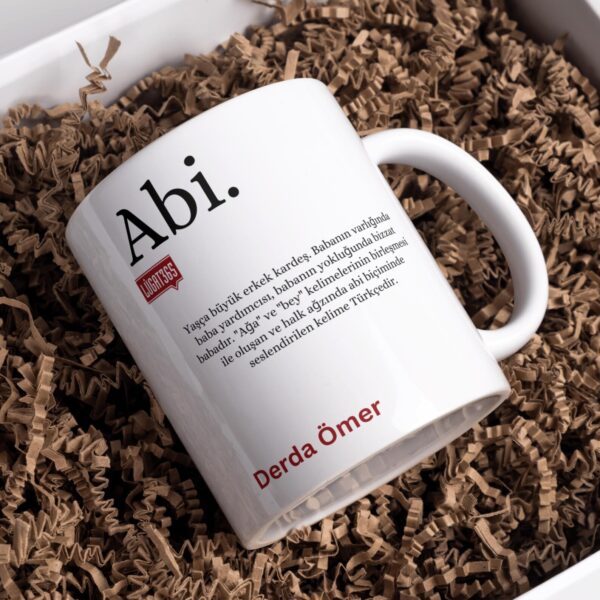 Personalisierte Lugat Keramiktasse „Abi“ – Osmanisch & Türkisch