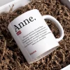 Personalisierte Lugat Keramiktasse „Anne“ – Osmanisch & Türkisch