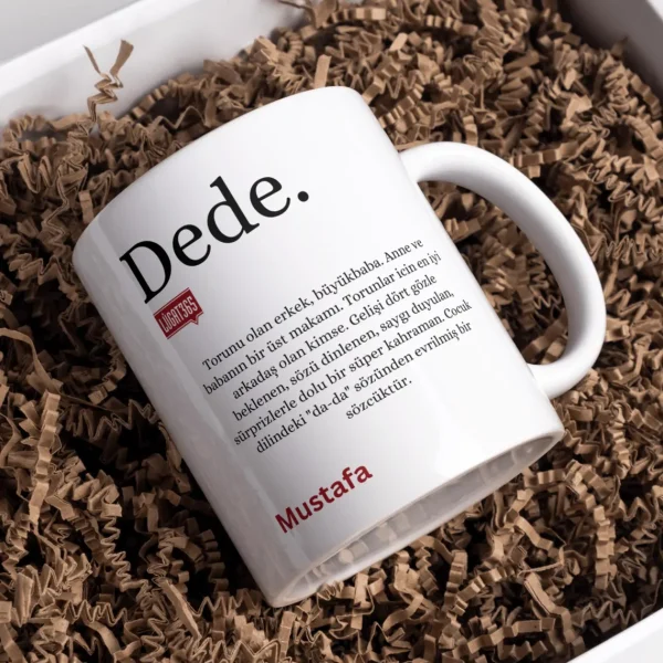 Personalisierte Lugat Keramiktasse „Dede“ – Osmanisch & Türkisch