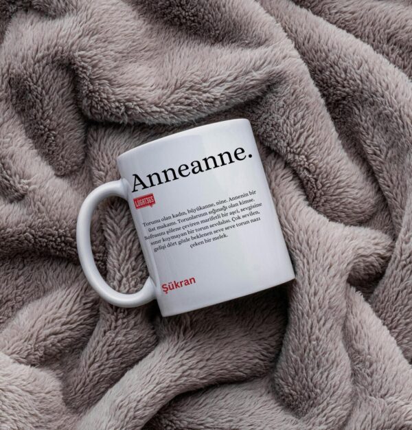 Personalisierte Lugat Keramiktasse „Anneanne“ – Osmanisch & Türkisch