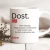 Personalisierte Lugat Keramiktasse „Dost“ – Osmanisch & Türkisch