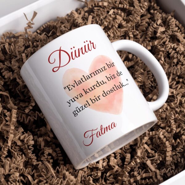 Personalisierte Keramiktasse „Dünür“ mit Herz