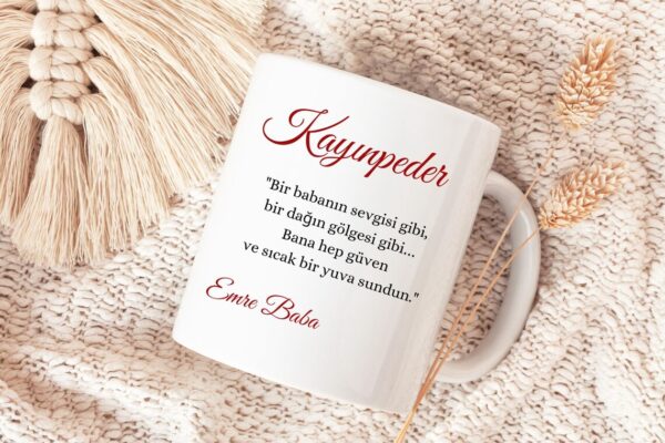 Personalisierte Keramiktasse „Kayınpeder“