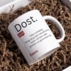 Personalisierte Lugat Keramiktasse „Dost“ – Osmanisch & Türkisch