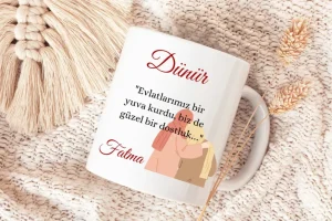 Personalisierte Keramiktasse „Dünür“ mit Hijabi