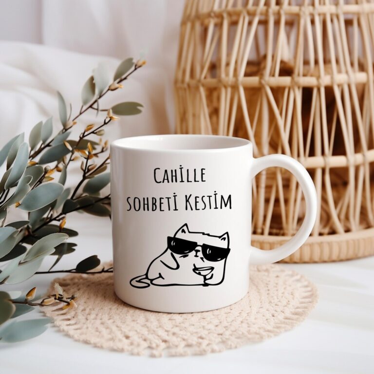 Keramiktasse „Cahille Sohbeti Kestim“