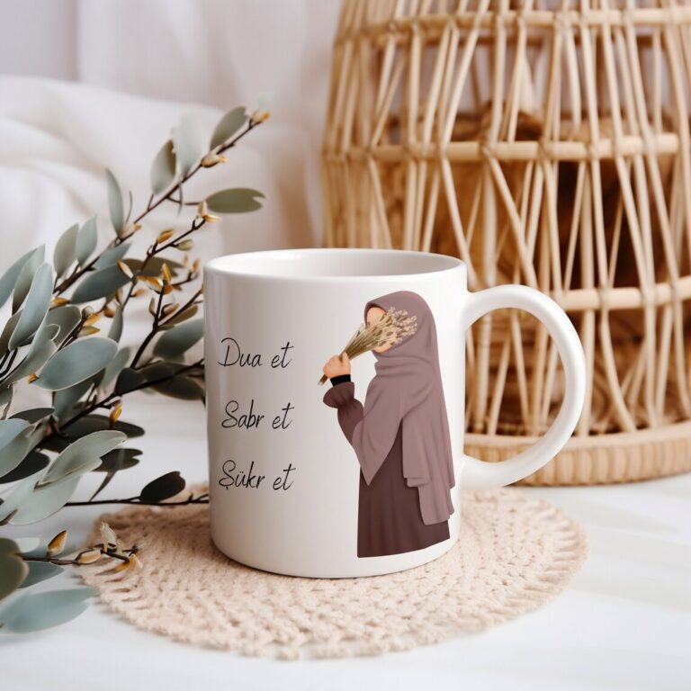 Islamische Tasse: Dua, Sabr & Şükür – Für inneren Frieden