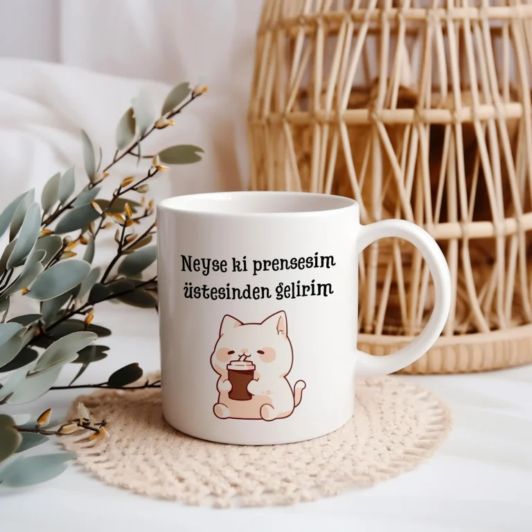 Keramiktasse „Neyse ki Prensesim“