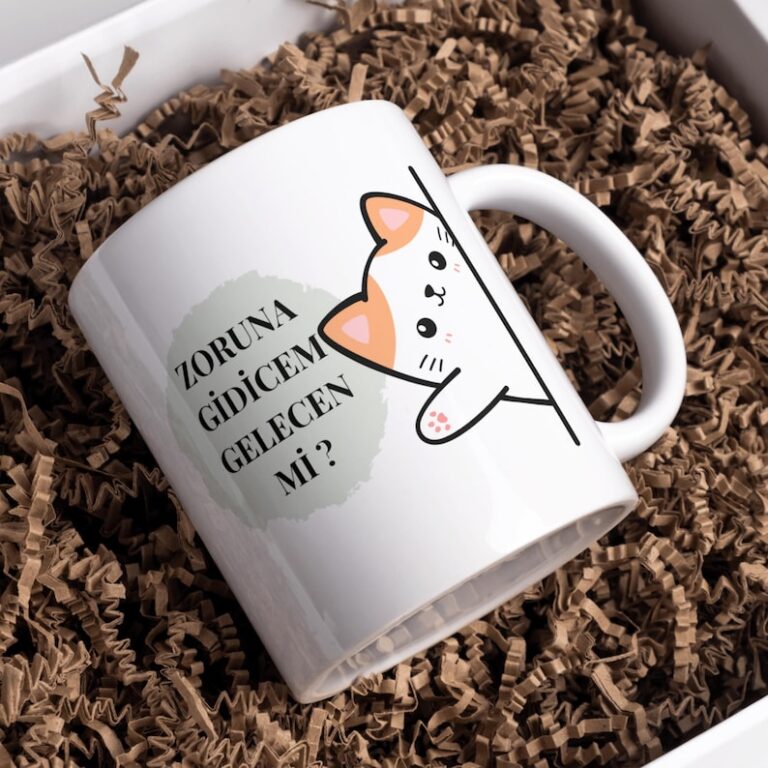Keramiktasse „Zoruna gidicem gelecen mi? “