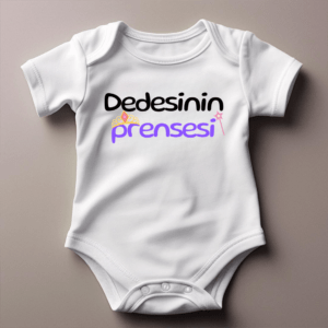 100% Baumwolle (7) Babybody Türkisch – „Dedesinin Prensesi“